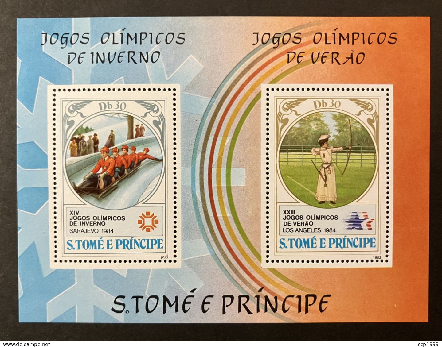 São Tomé & Príncipe 1984 - Winter And Summer Olympics S/S MNH - Sao Tome And Principe