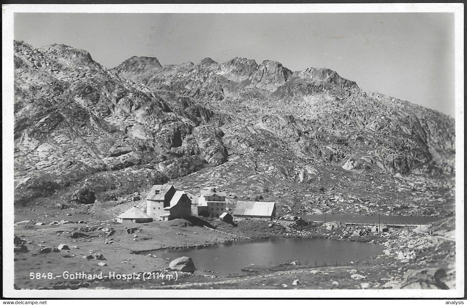 Switzerland Gotthard Hospiz Hotel Old Real Photo PC 1934 - Airolo