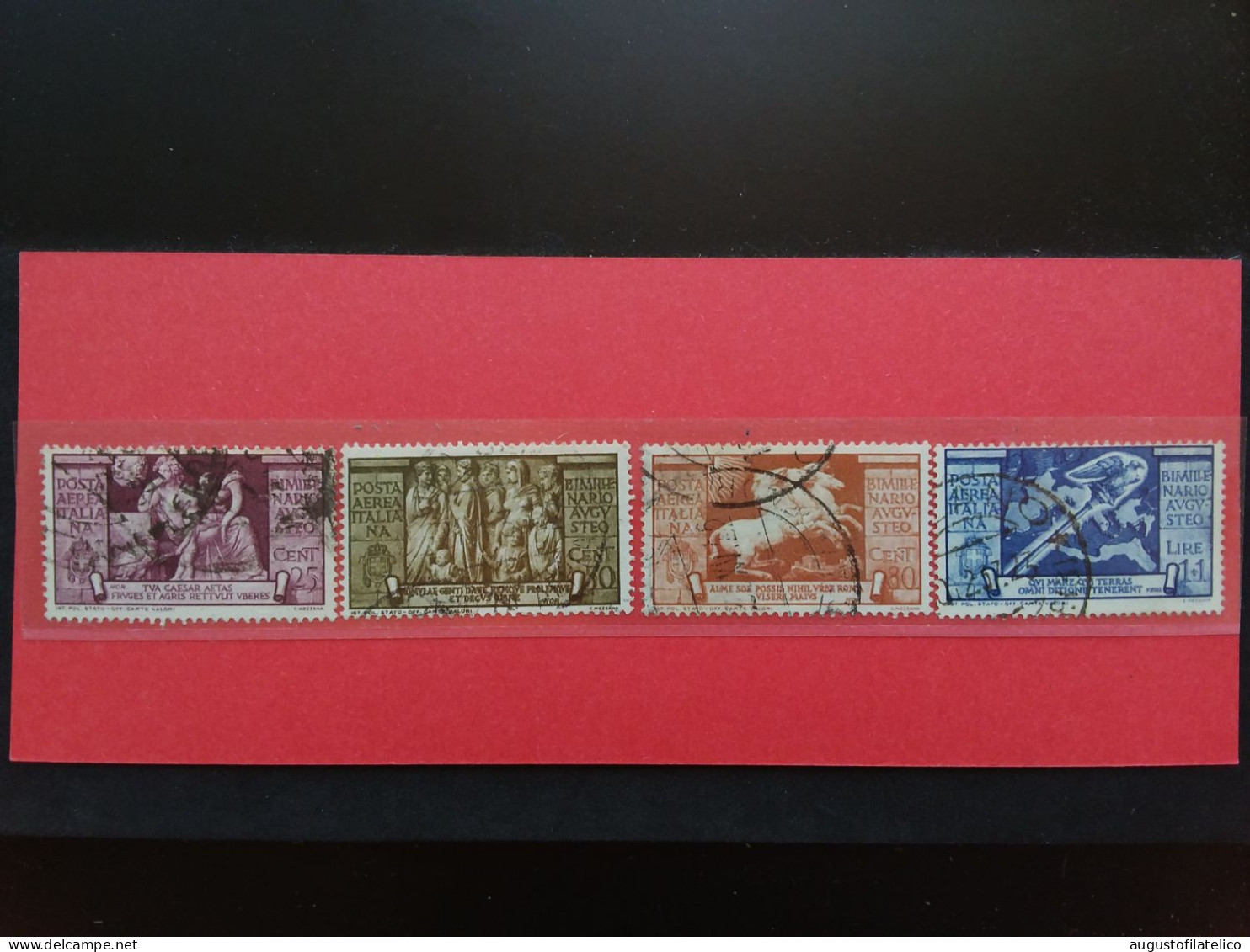 REGNO - Bimillenario Augusto - Posta Aerea Nn. 106/109 - Timbrati - Valore Sassone 400 Euro + Spese Postali - Airmail