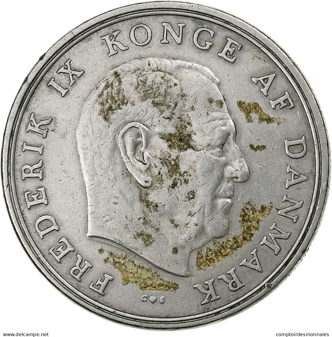 Danemark, Frederik IX, 5 Kroner, 1961, Copenhagen, Cupro-nickel, TTB, KM:853.1 - Norvège