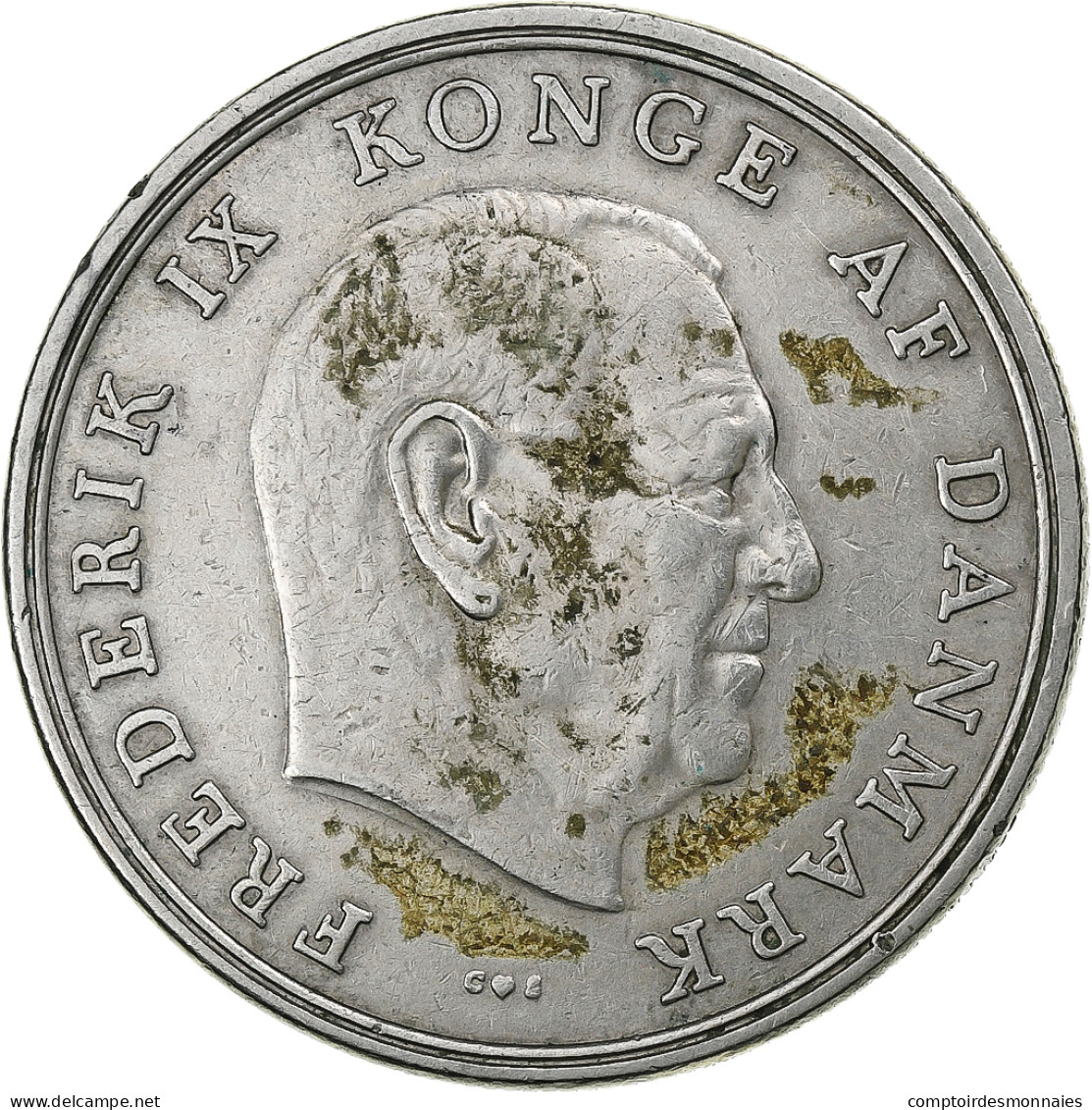 Danemark, Frederik IX, 5 Kroner, 1961, Copenhagen, Cupro-nickel, TTB, KM:853.1 - Norvegia