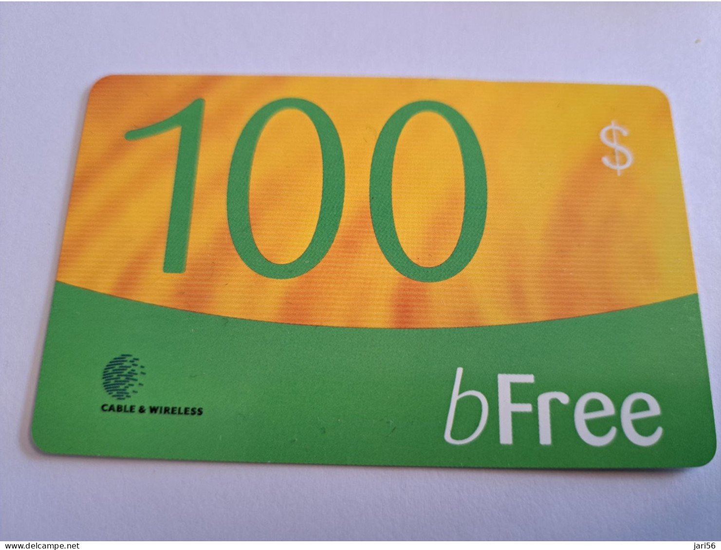 ST LUCIA   $ 100,- YELLOW/GREEN  B FREE   / PREPAID/ VERY FINE USED   ** 16571 ** - Saint Lucia