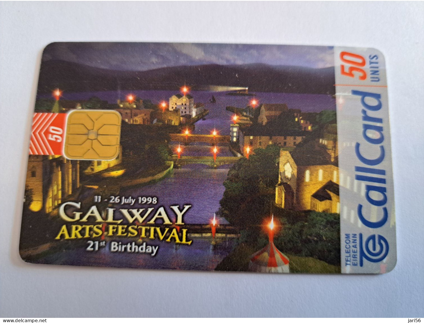 IRELAND /IERLANDE   CHIPCARD 50  UNITS / GALWAY/ ARTS FESTIVAL/ 21TH BIRTHDAY       USED CARD    ** 16572** - Ireland