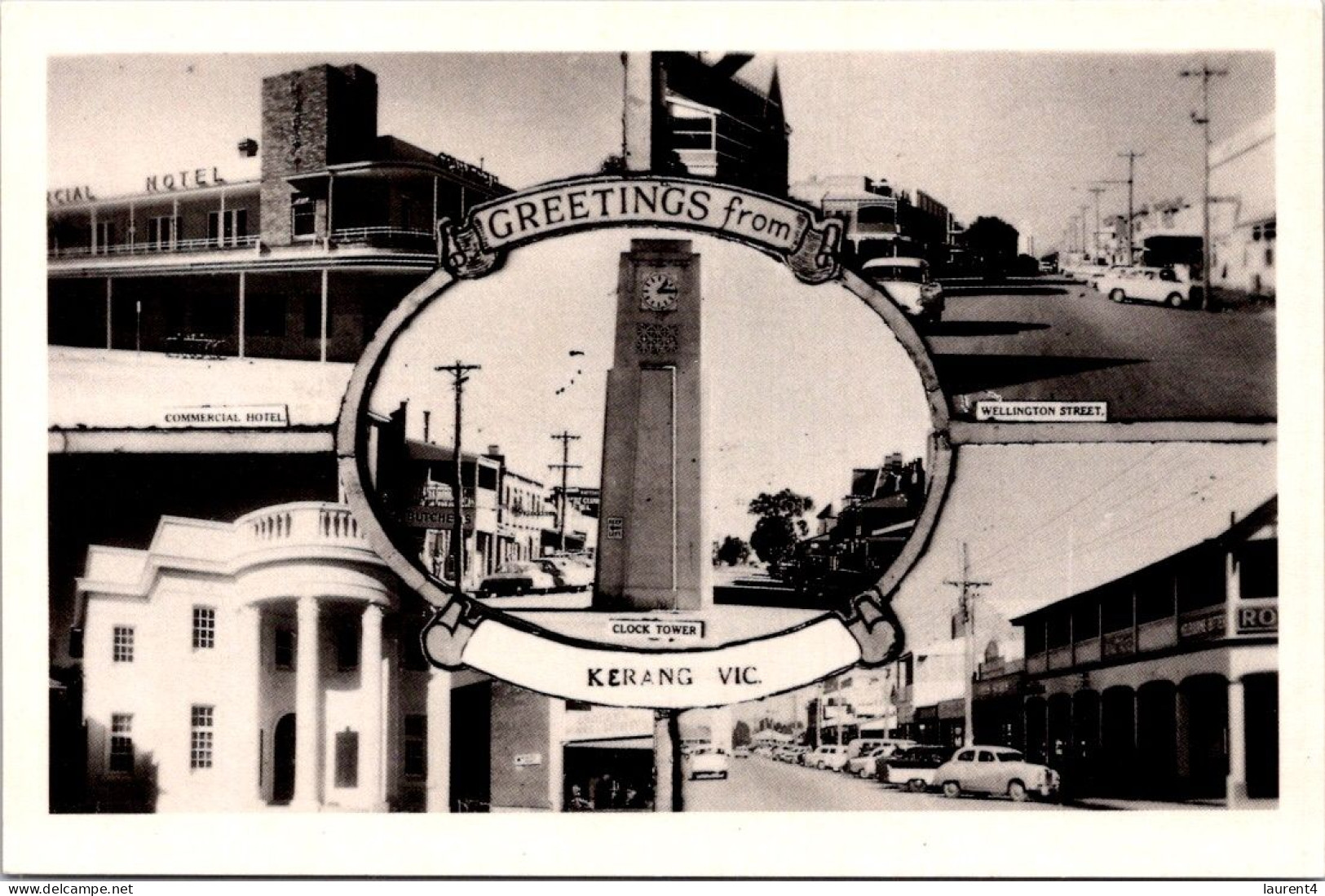 15-4-2024 (2 Z 6) Australia (posted With Koala Stamp) Greeting From Kerang (VIC) Older B/w Postcard Posted In 1996 - Altri & Non Classificati