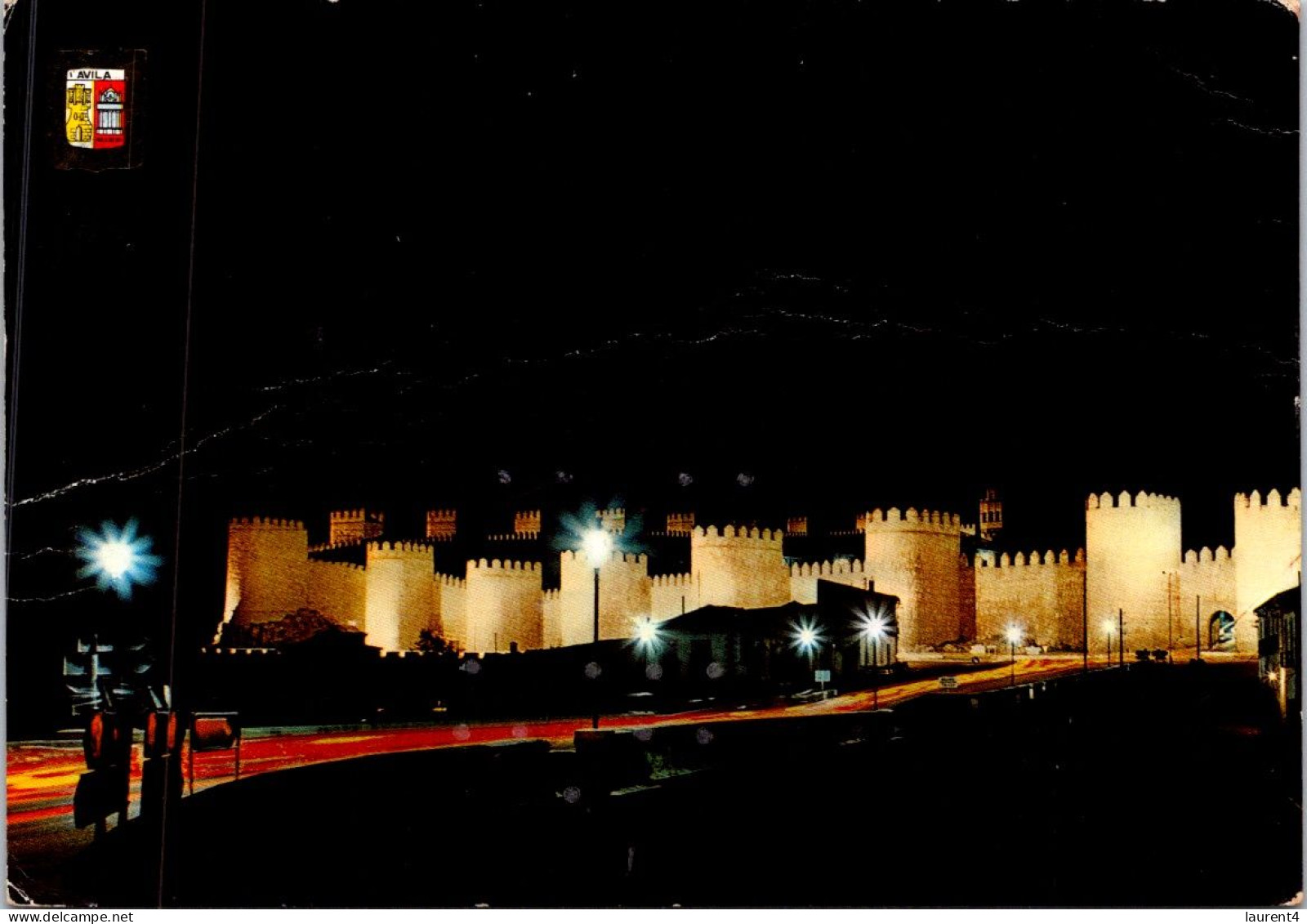 15-4-2024 (2 Z 6) Spain (posted To Australia From BRAZIL In 1978) City Of Avila (UNESCO) At Night - Ávila