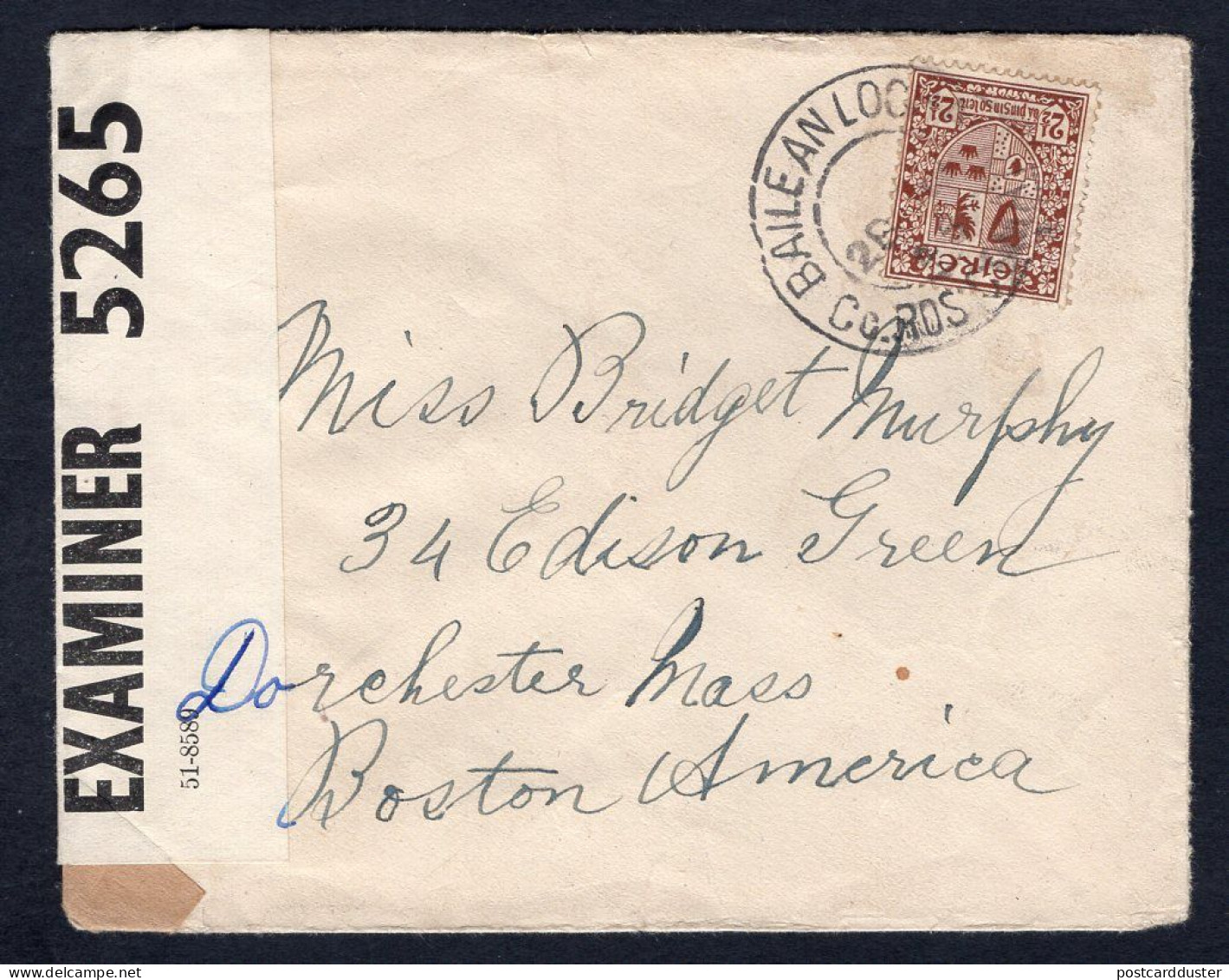 IRELAND 1943 Censored Cover To USA (p2841) - Cartas & Documentos