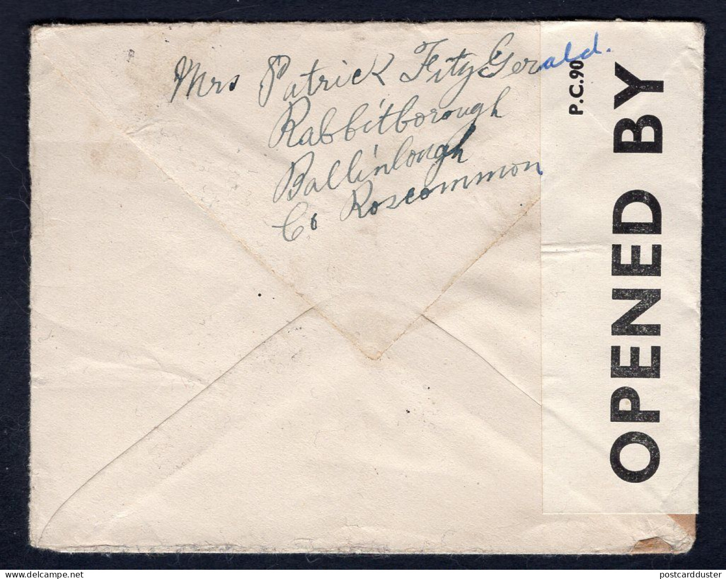 IRELAND 1943 Censored Cover To USA (p2841) - Briefe U. Dokumente