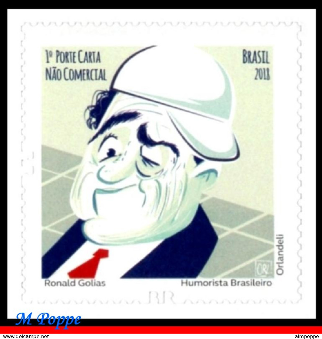 Ref. BR-V2018-14 BRAZIL 2018 - RONALD GOLIAS, HUMORIST,CARICATURE, MNH, FAMOUS PEOPLE 1V - Unused Stamps