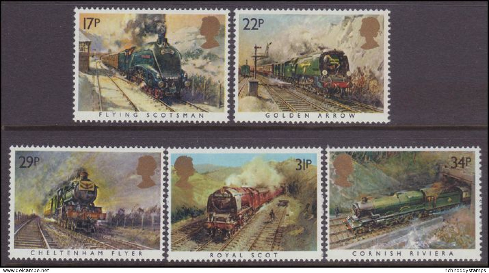 1985 Famous Trains Unmounted Mint. - Ongebruikt