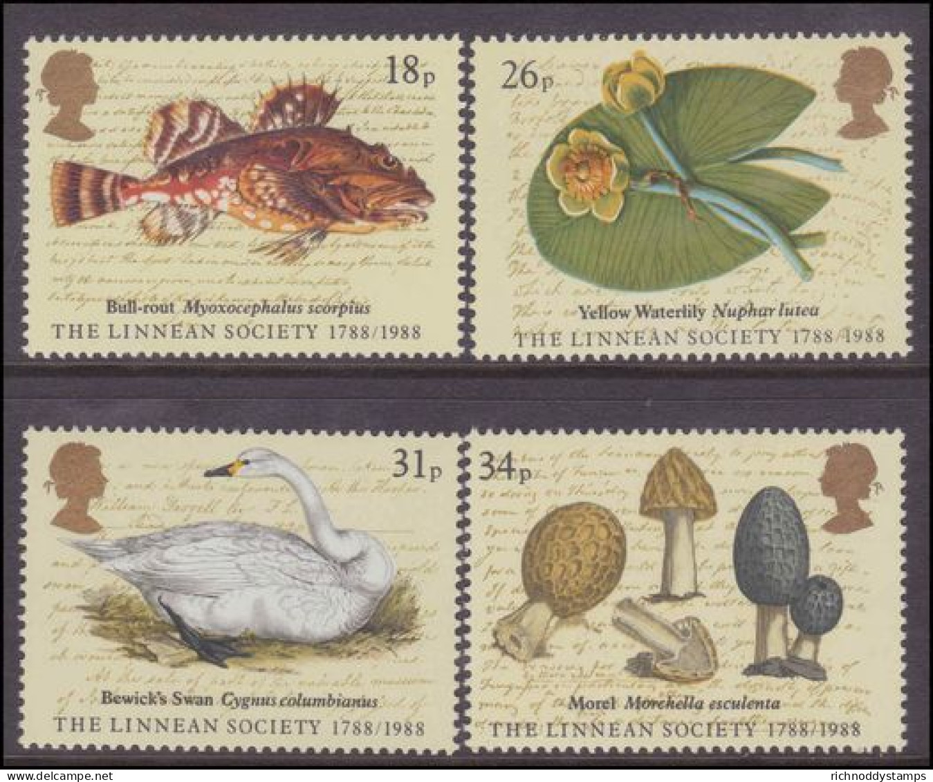 1988 Linnean Society Unmounted Mint. - Ongebruikt