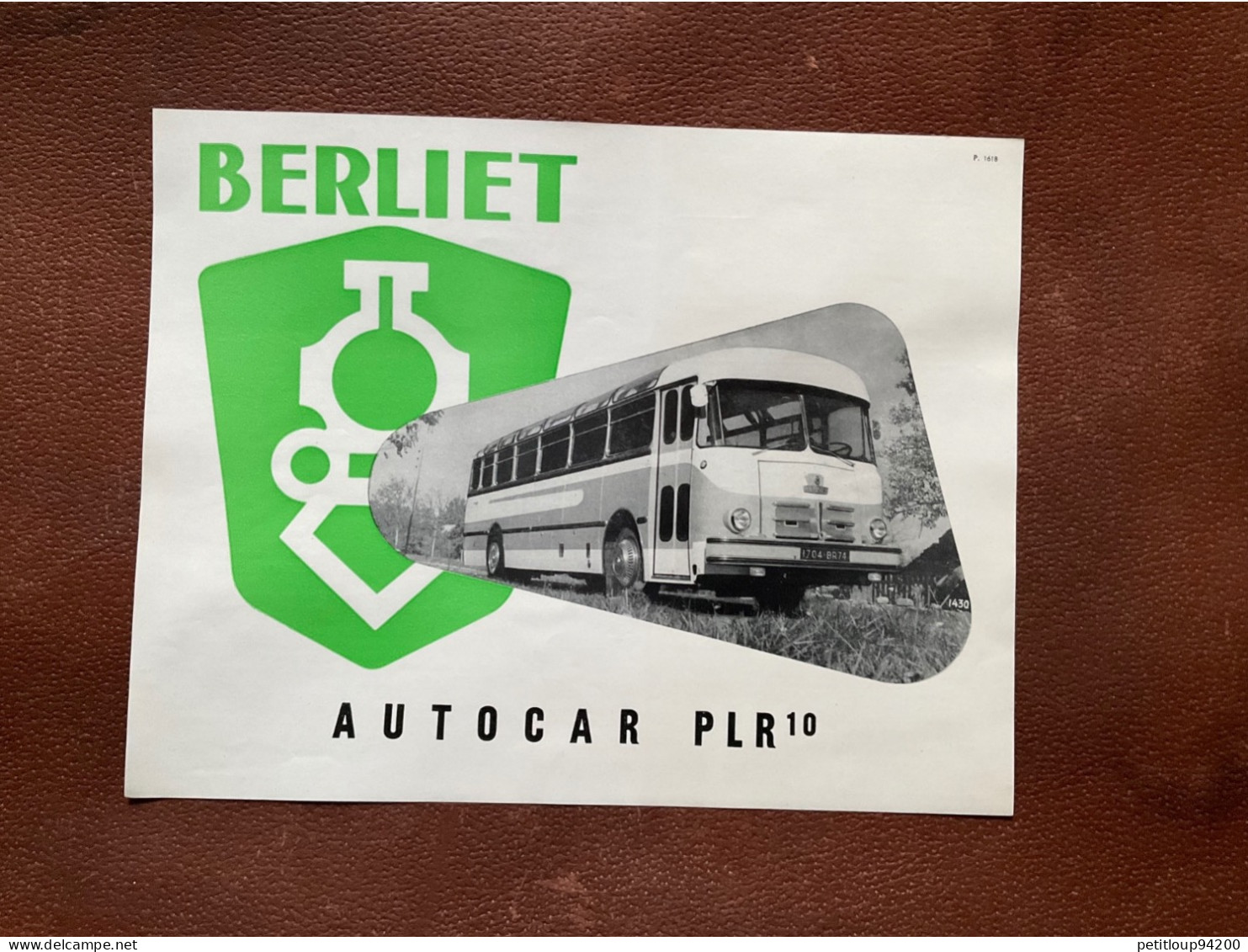 (22) DOCUMENT Commercial  BERLIET Autobus et Autocars