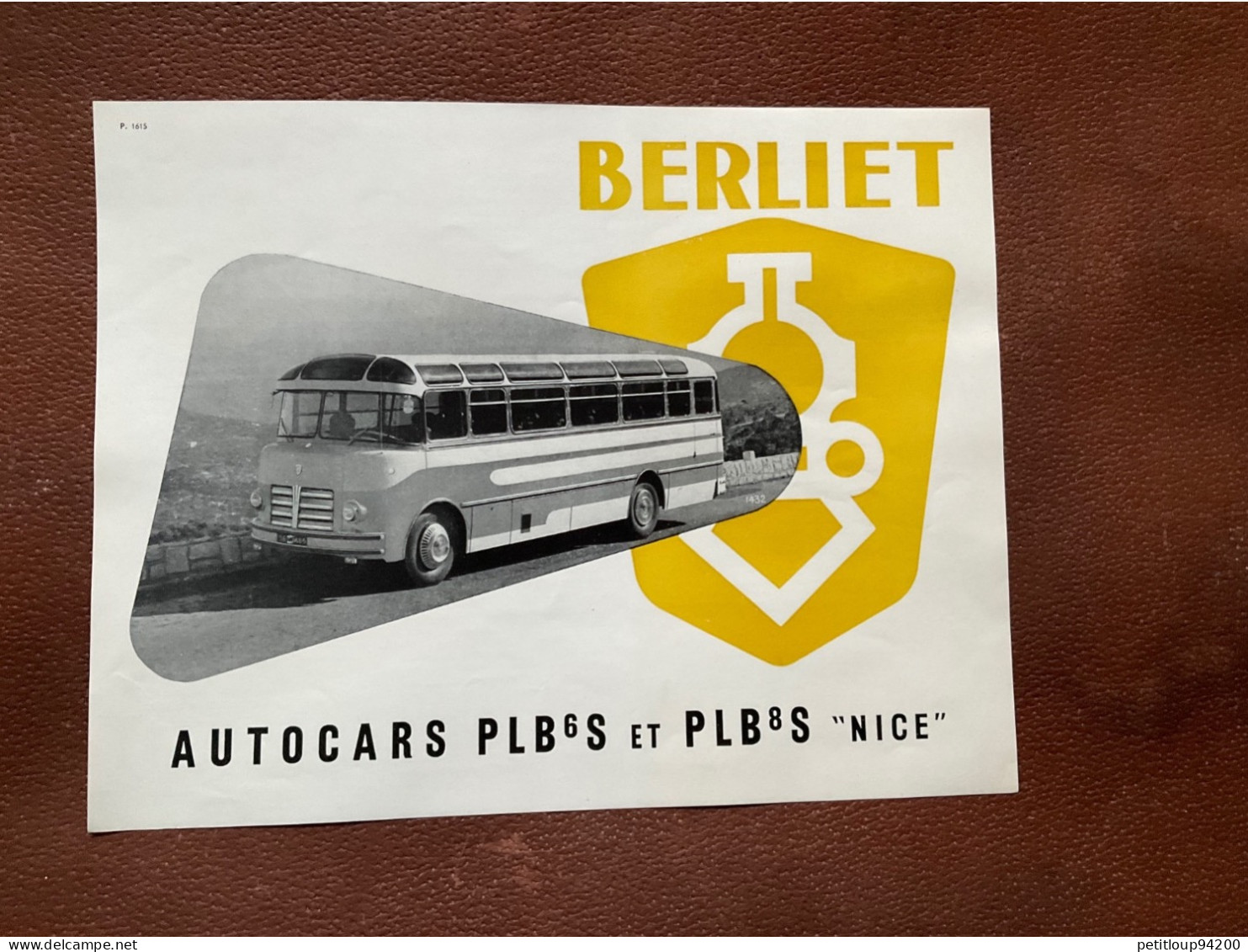 (22) DOCUMENT Commercial  BERLIET Autobus et Autocars