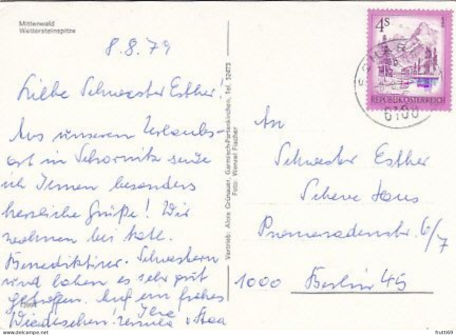 AK 212959 GERMANY - Mittenwald - Wettersteinspitze - Mittenwald