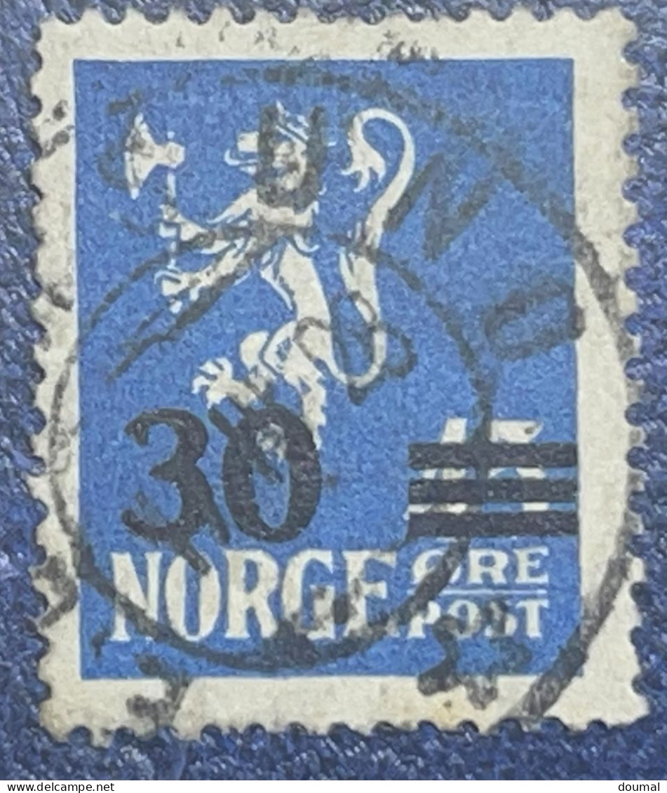 NORWAY 1927 45 Ore Definitive Stamps, 1922-1949 Series Surcharged 30 Usued - Gebruikt