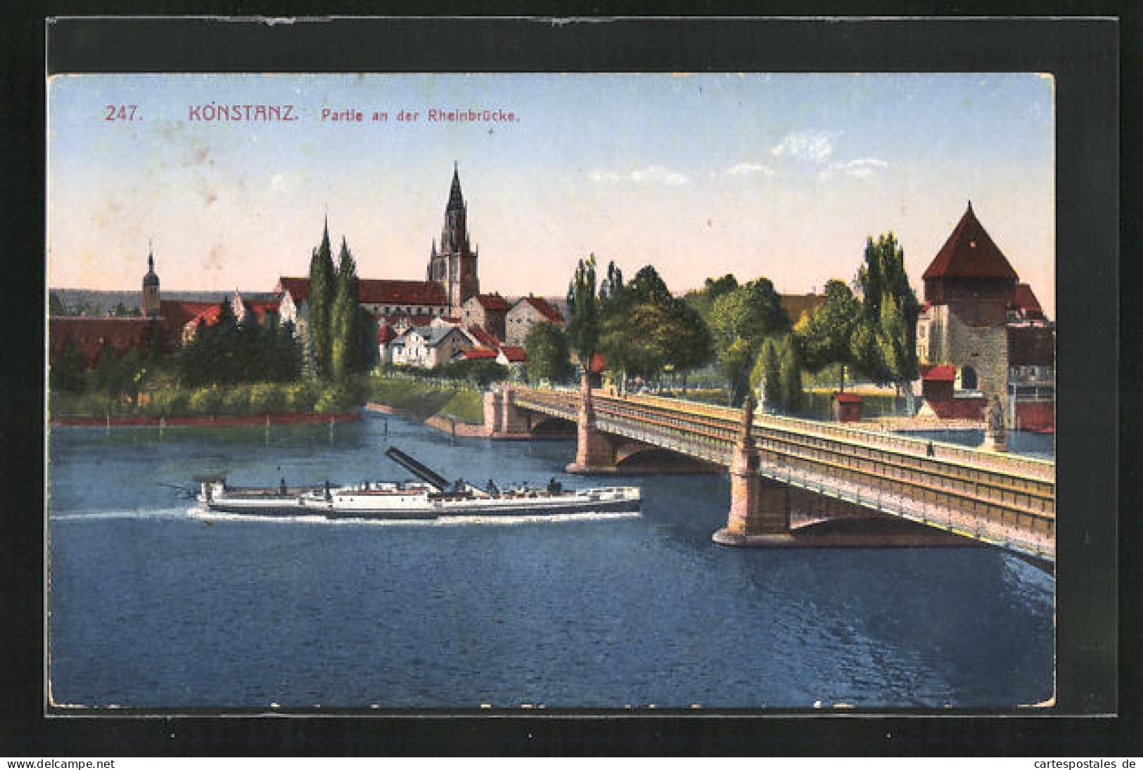 AK Konstanz, Partie An Der Rheinbrücke  - Konstanz