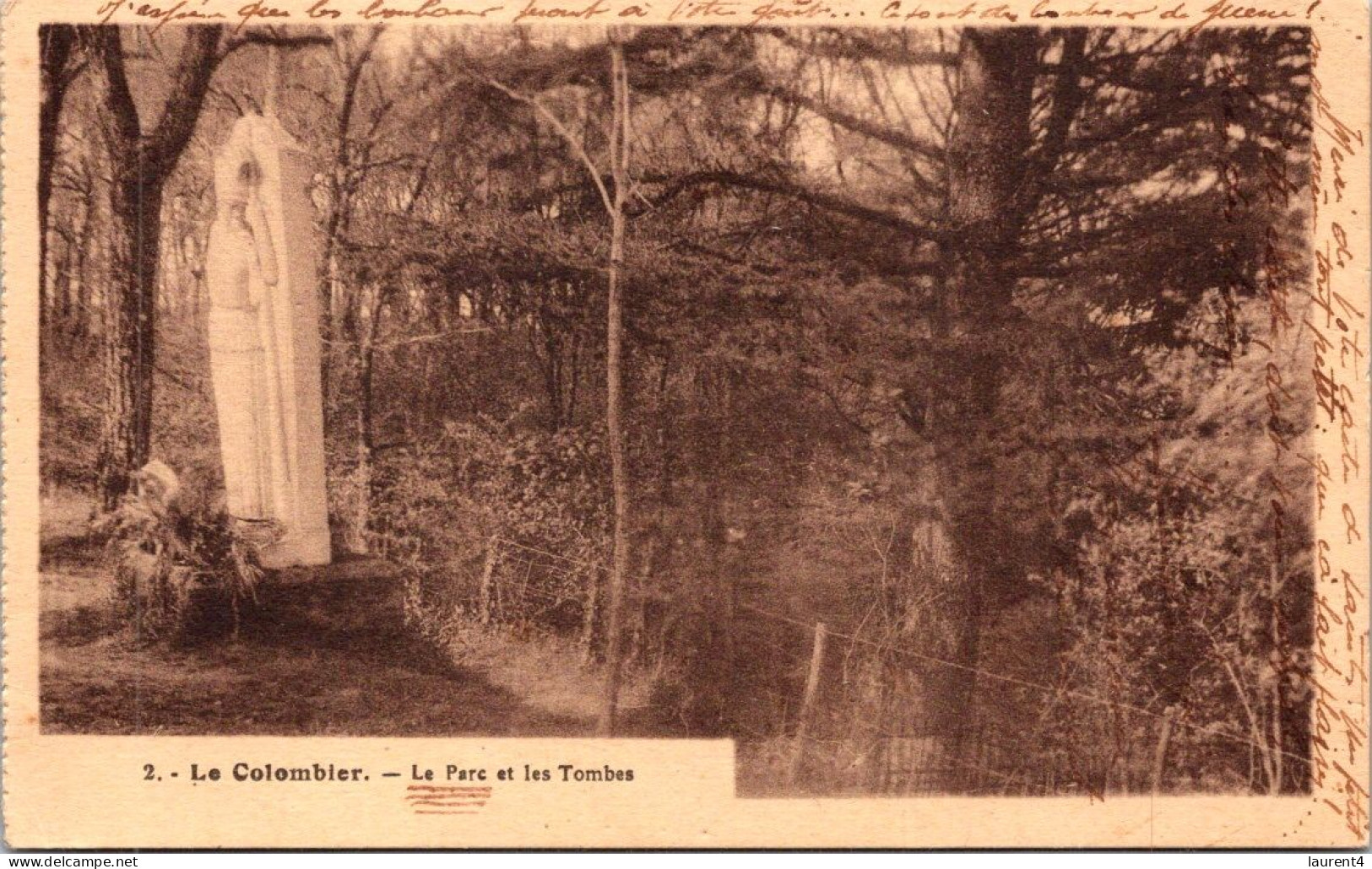15-4-2024 (2 Z 8) France (posted In 1943) Tombes Dans Parc Du Colombier (arbres) - Bomen