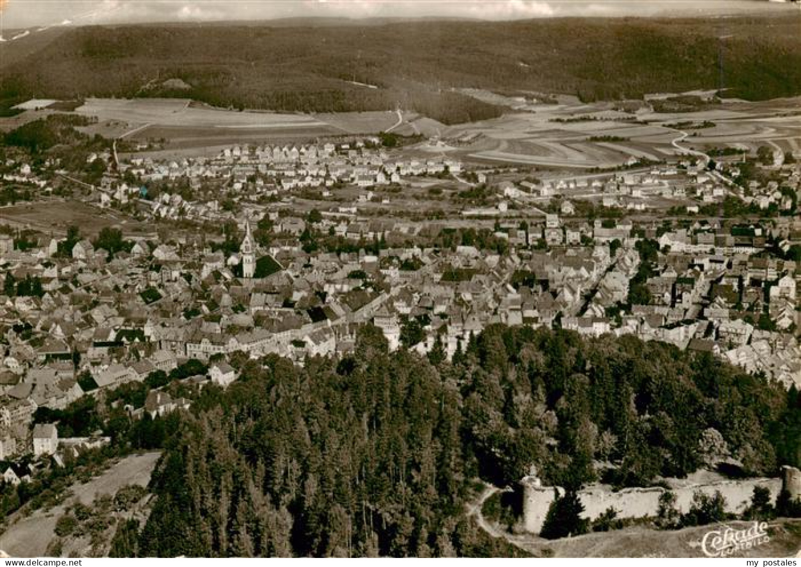 73970914 Tuttlingen Blick Ueber Ruine Honburg Auf Die Stadt - Tuttlingen