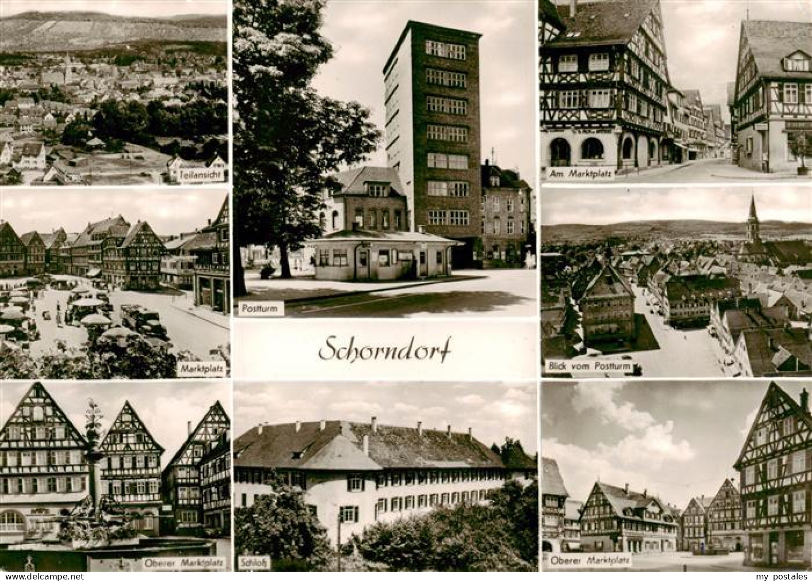 73970891 Schorndorf__Wuerttemberg Teilansichten Postturm Marktplatz Altstadt Fac - Schorndorf