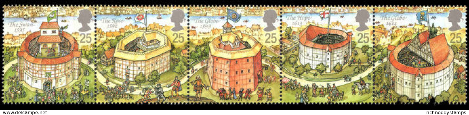 1995 Shakespeare Globe Theatre Unmounted Mint. - Unused Stamps