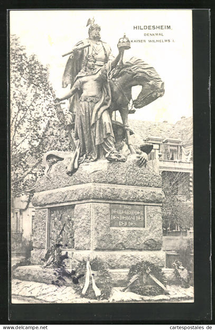 AK Hildesheim, Denkmal Kaiser Wilhelms I.  - Hildesheim