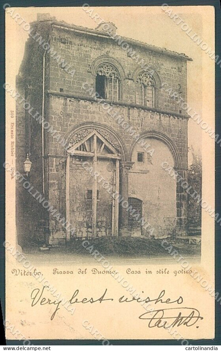 Viterbo Città Piazza Del Duomo Richter 509 Cartolina JK5837 - Viterbo