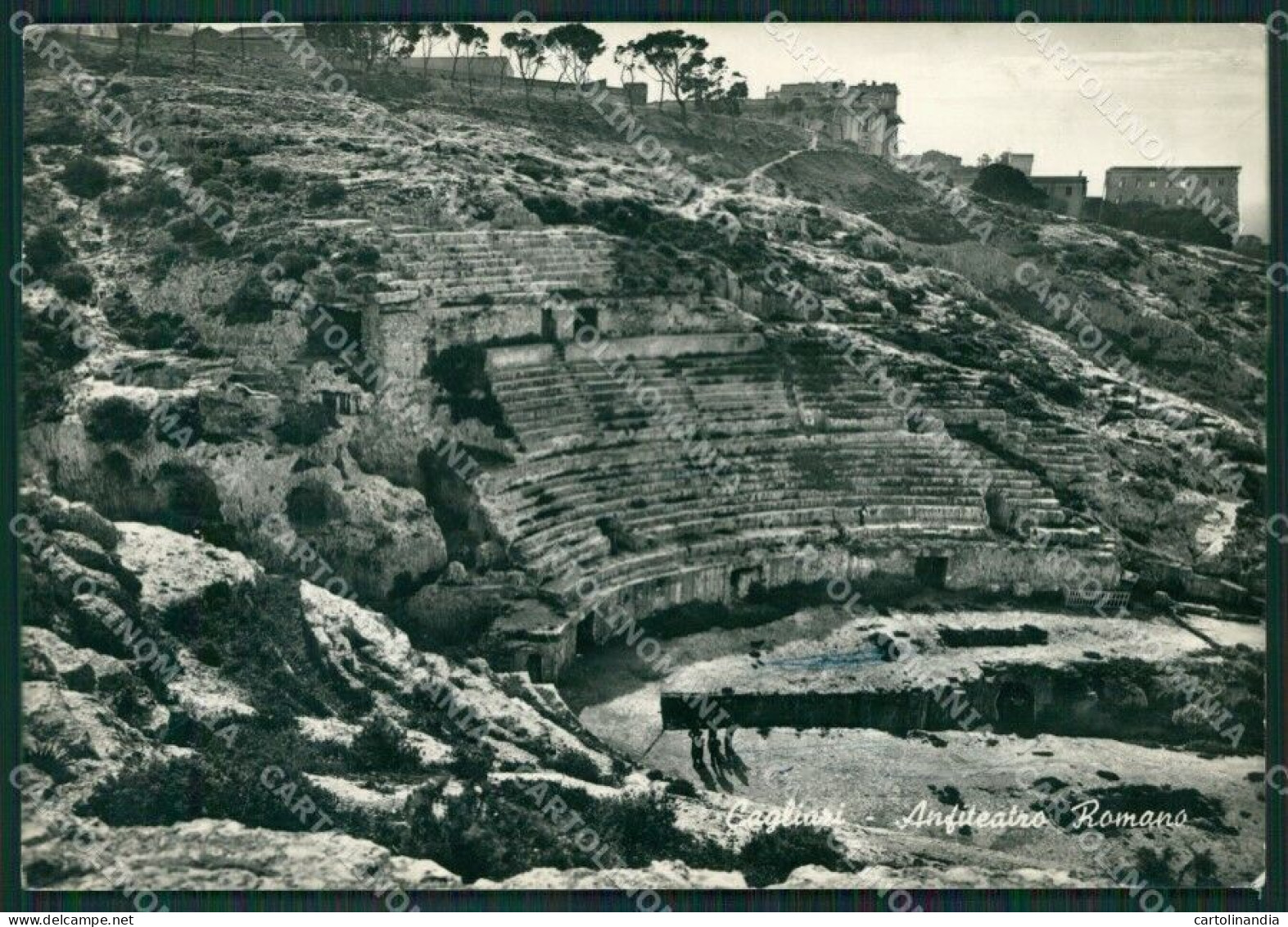 Cagliari Città Anfiteatro Romano PIEGHINA Foto FG Cartolina KV7089 - Cagliari