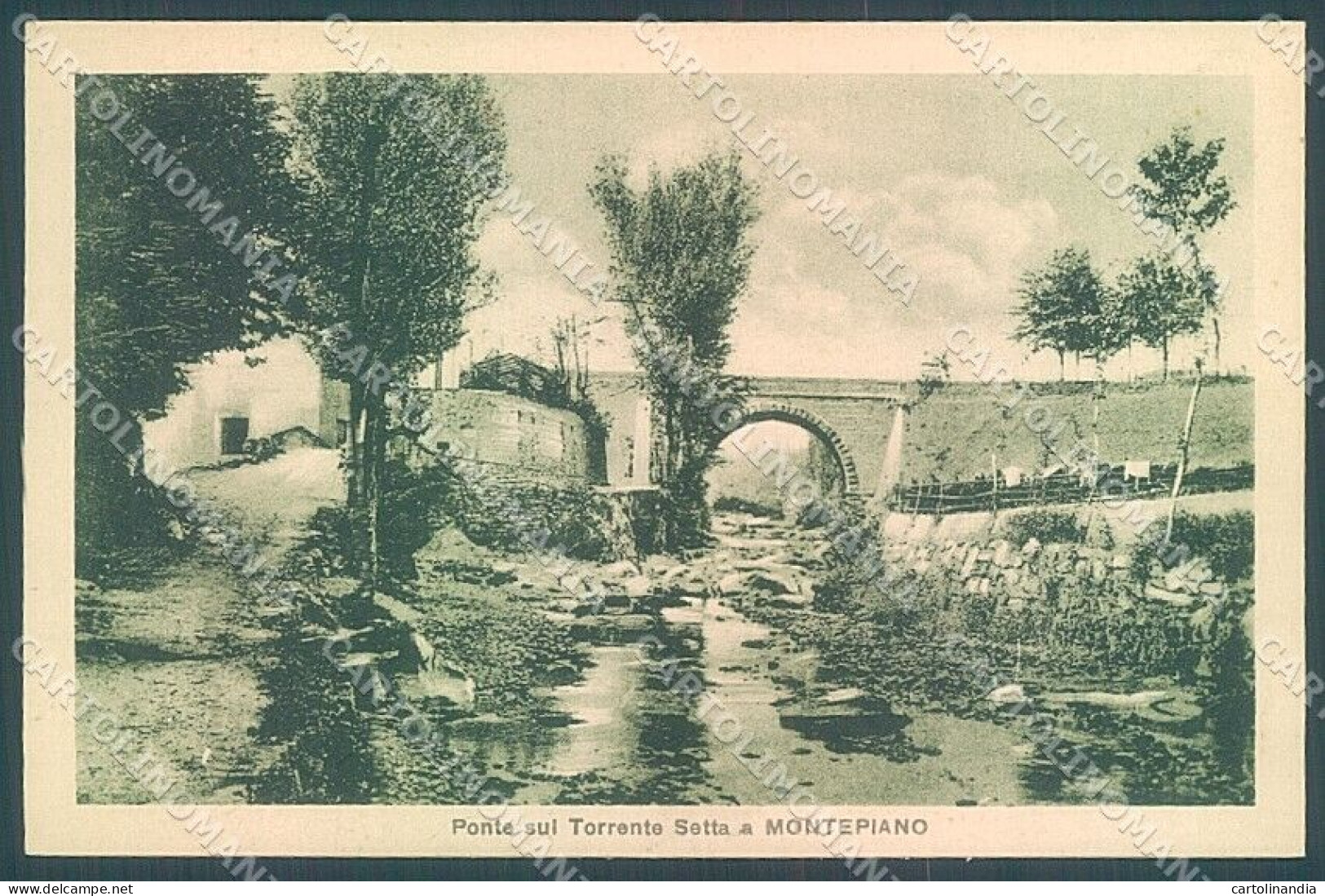 Prato Vernio Montepiano Ponte Sul Torrente Setta Cartolina JK5266 - Prato