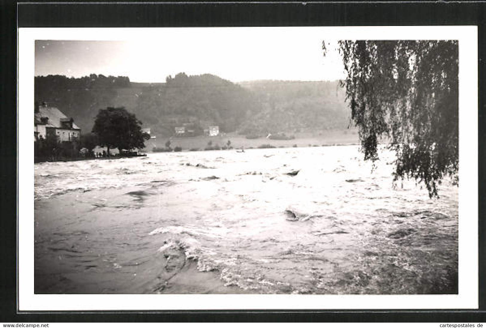 Foto-AK Passau, Ortspartie Bei Hochwasser 1968  - Inondations
