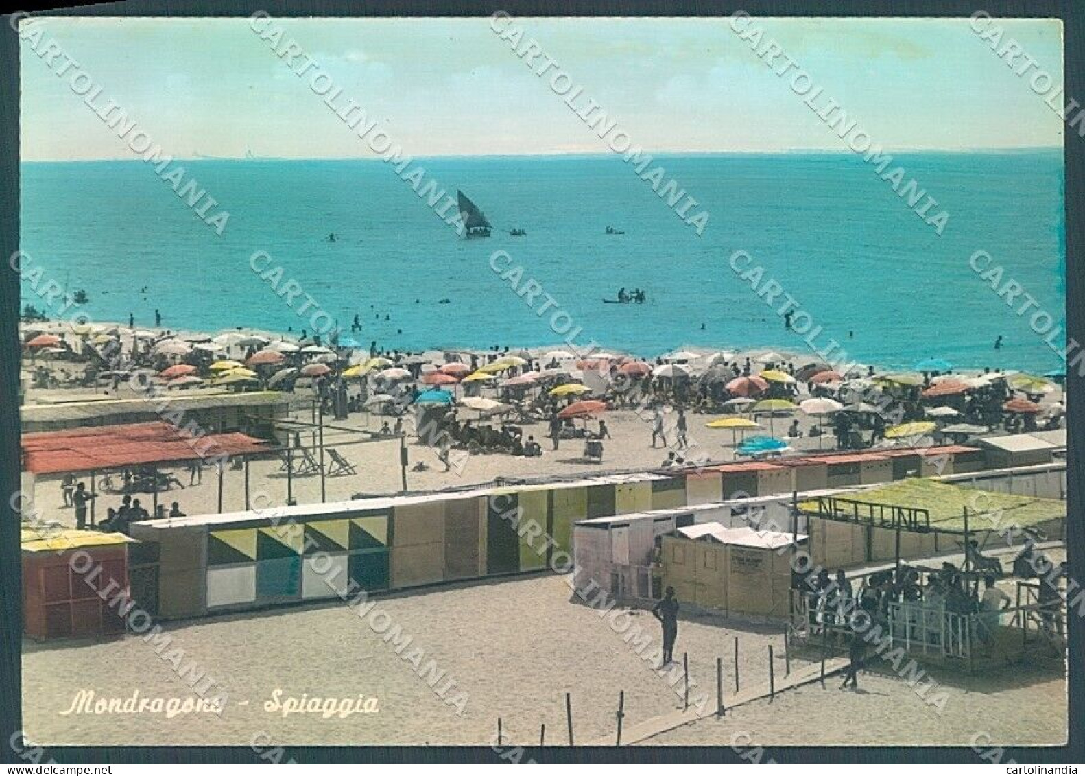 Caserta Mondragone Spiaggia Foto FG Cartolina JK5795 - Caserta