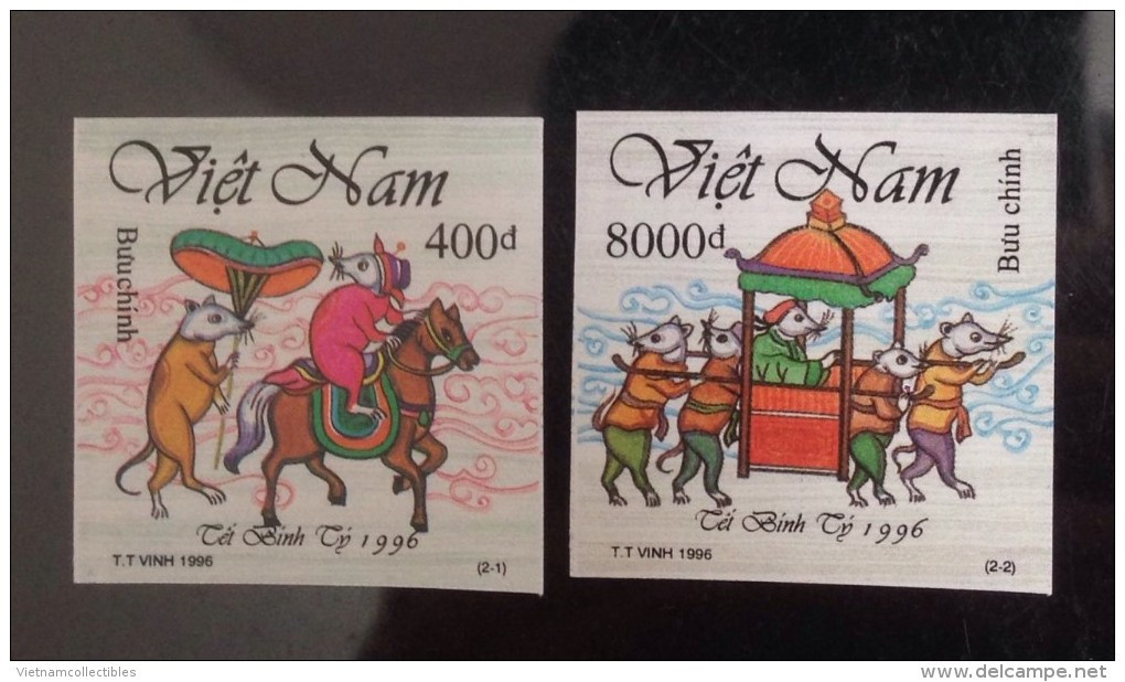 Vietnam Viet Nam MNH Imperf Stamps 1996 : Year Of Mouse / Horse (Ms722) - Viêt-Nam