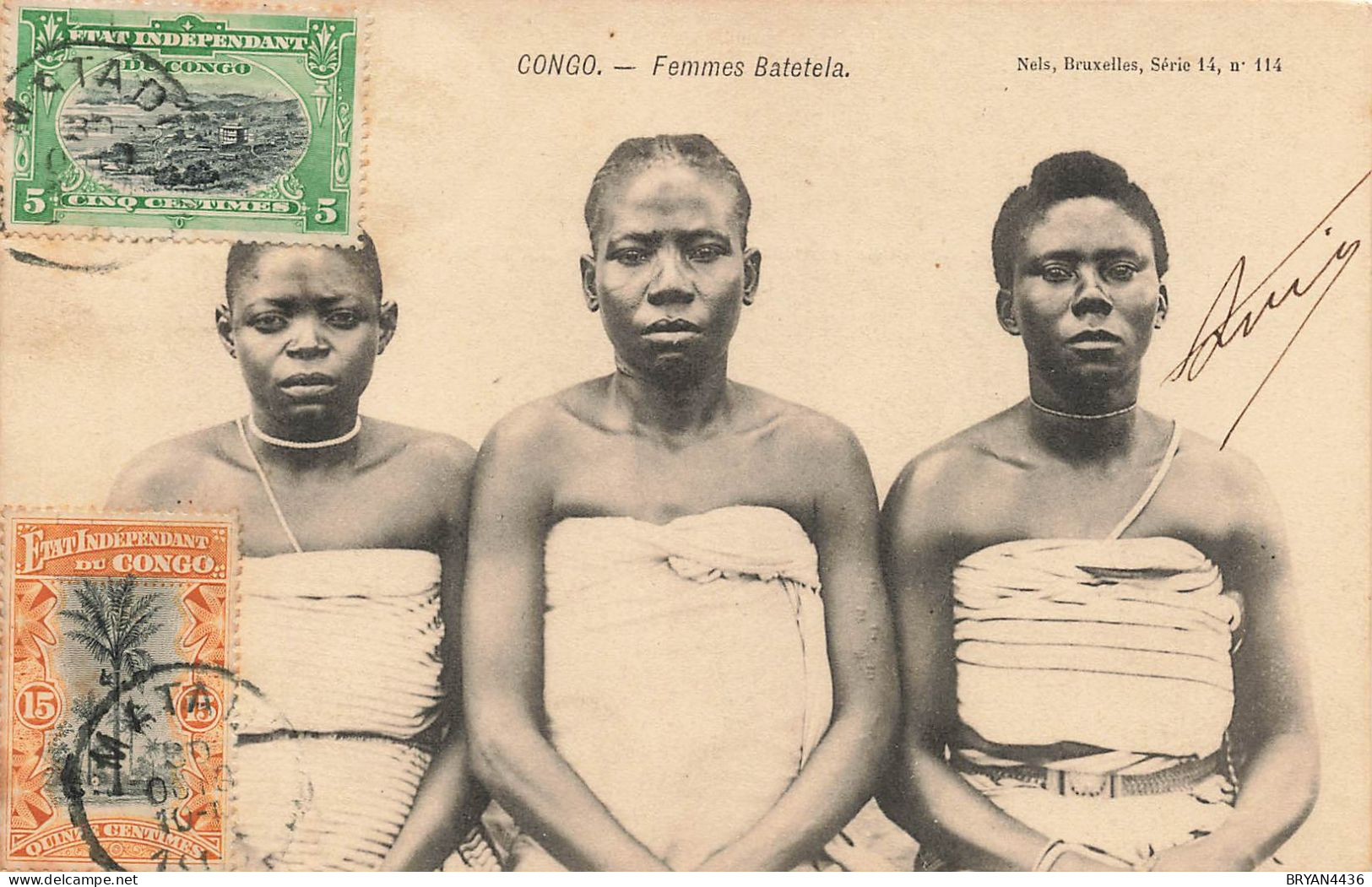 CONGO - FEMMES BATETELA - CARTE ETHNIQUE  - TIMBRES ETAT INDEPENDANT Du CONGO - TRES BON ETAT - Otros & Sin Clasificación