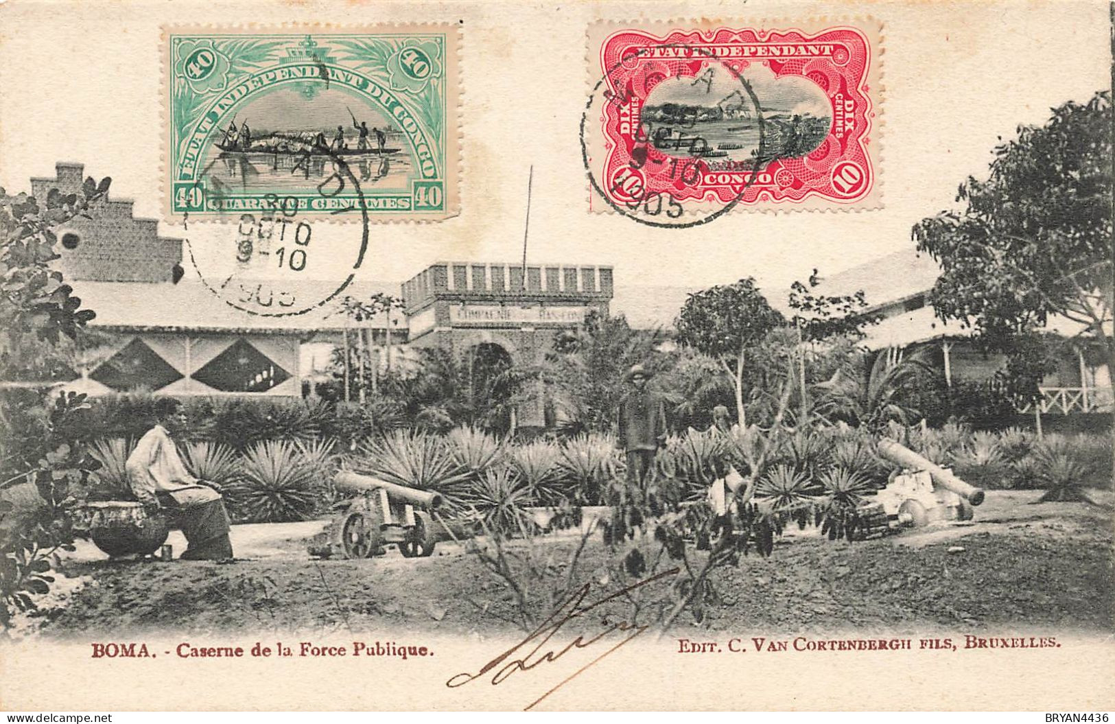 CONGO - BOMA - CASERNE De La FORCE PUBLIQUE  - TIMBRES ETAT INDEPENDANT Du CONGO - TRES BON ETAT - Congo Belga