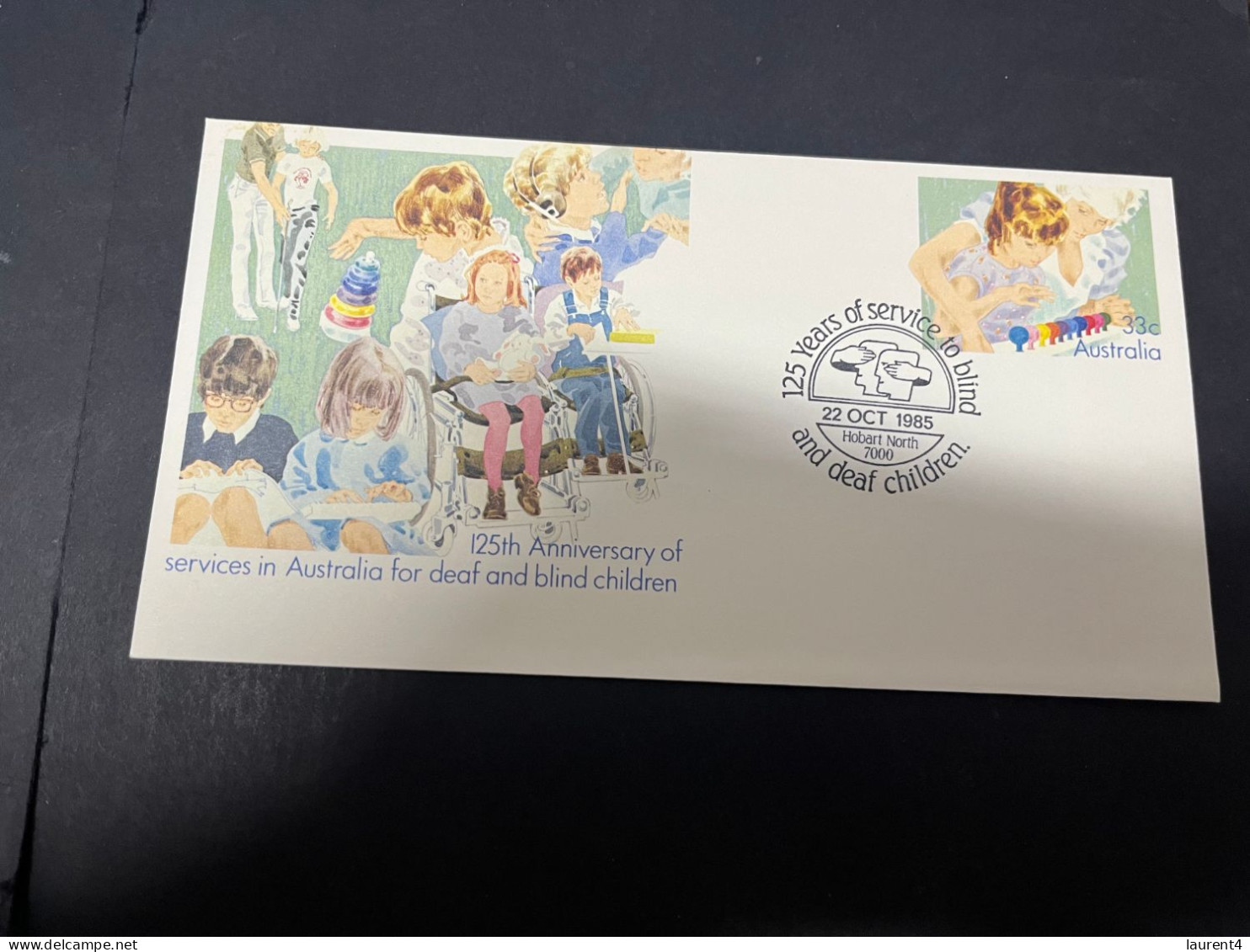 15-4-2024 (2 X 9) Australia - 1985 - Service To Blind & Deaf Children's 125th Aniversary - Omslagen Van Eerste Dagen (FDC)