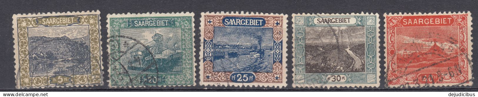 SAAR - SARRE - 1921 - Lotto Di 5 Valori Usati: Yvert 53 E 55/58. - Used Stamps