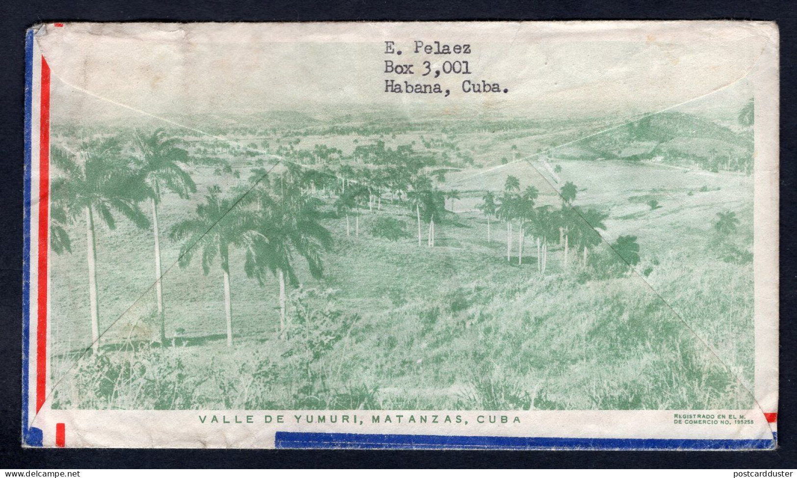 CUBA 1960 FDC Covert To England. ILLUSTRATED Advertising. Surcharged Stamps (p54) - Storia Postale