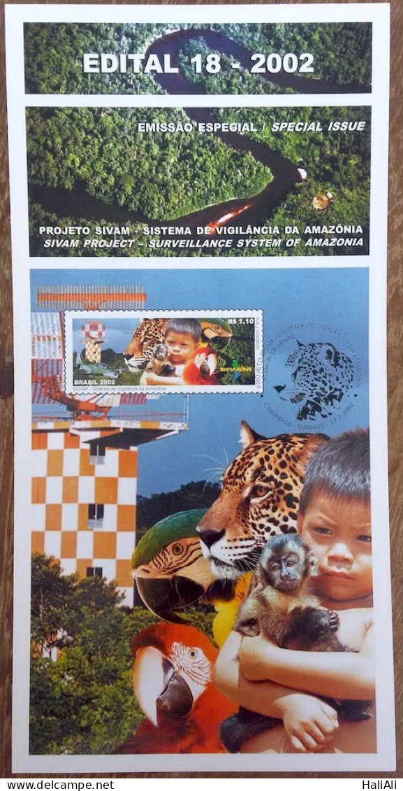 Brochure Brazil Edital 2002 18 Sivam Comunicação Tigre Arara Project Without Stamp - Briefe U. Dokumente