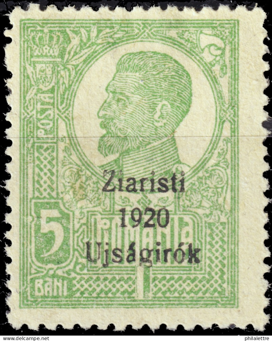 ROMANIA - ZIARISTI 1920 UJSAGIROK Cluj-Napoca Journalists Congress O/P On Mi.252x (O/P Type 3, P.13-½ X 13-¾) - MH - Unused Stamps