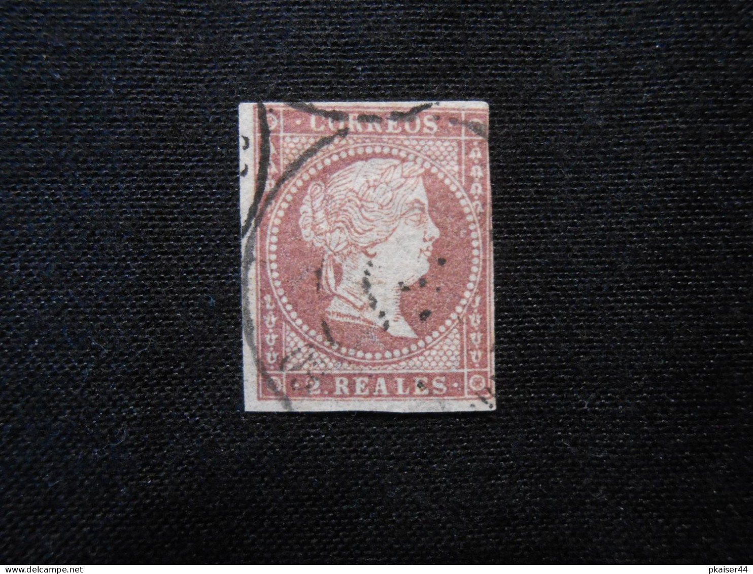 E Mi 38  Königin Isabella Ll  1856  Wz2 - Used Stamps