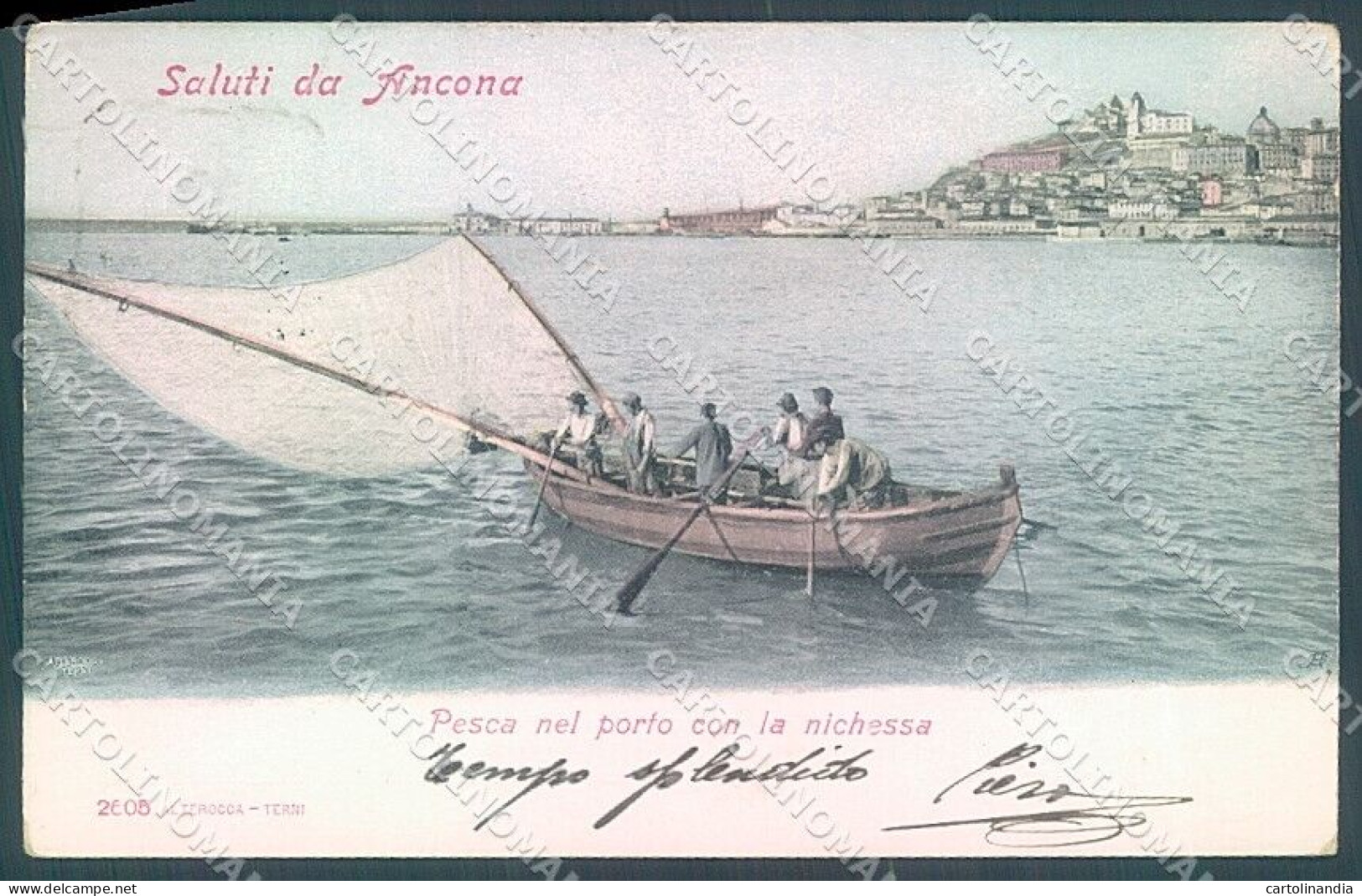 Ancona Città Pescatori Saluti Da Alterocca 2605 Cartolina JK5819 - Ancona