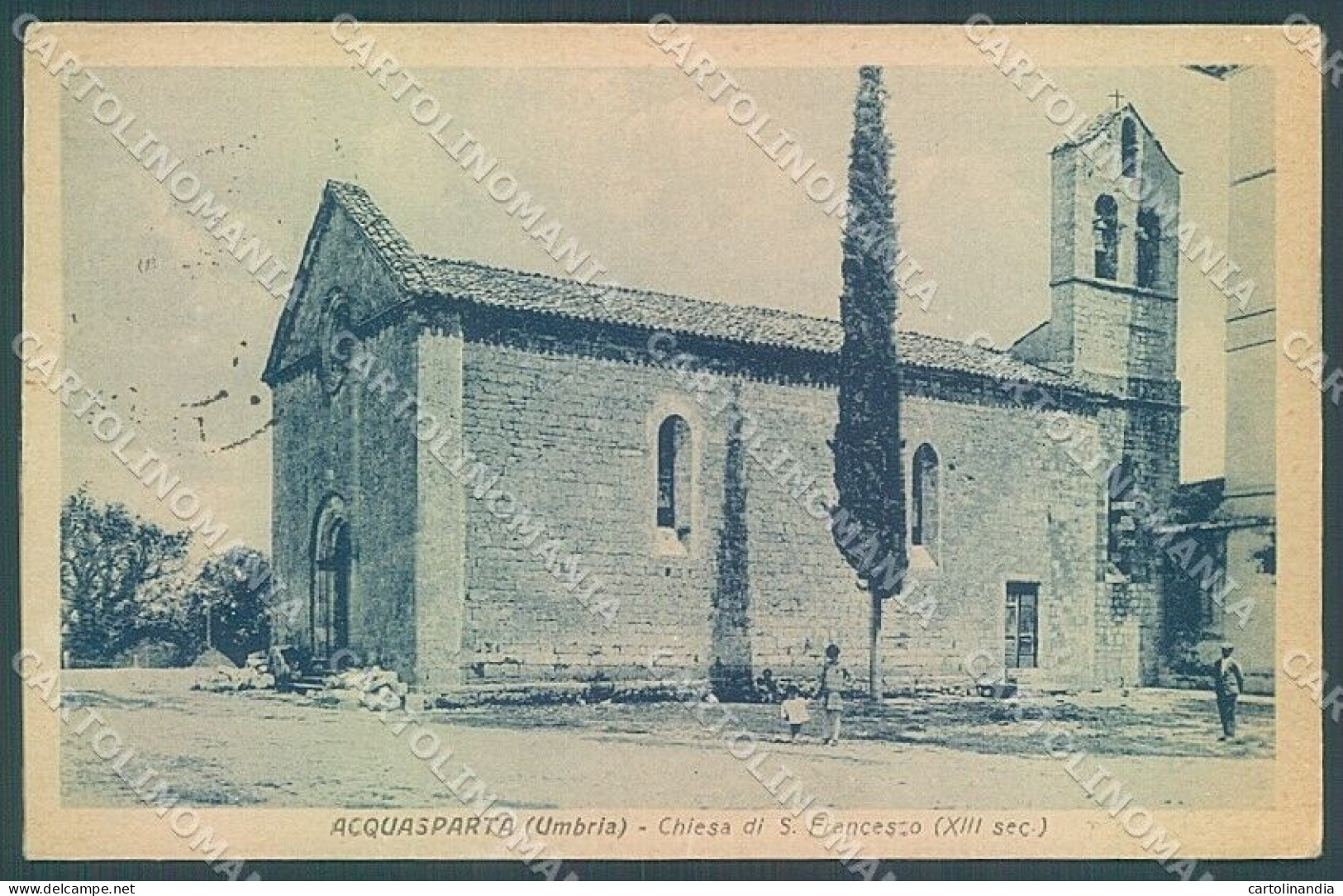 Terni Acquasparta Chiesa San Francesco Cartolina JK6185 - Terni