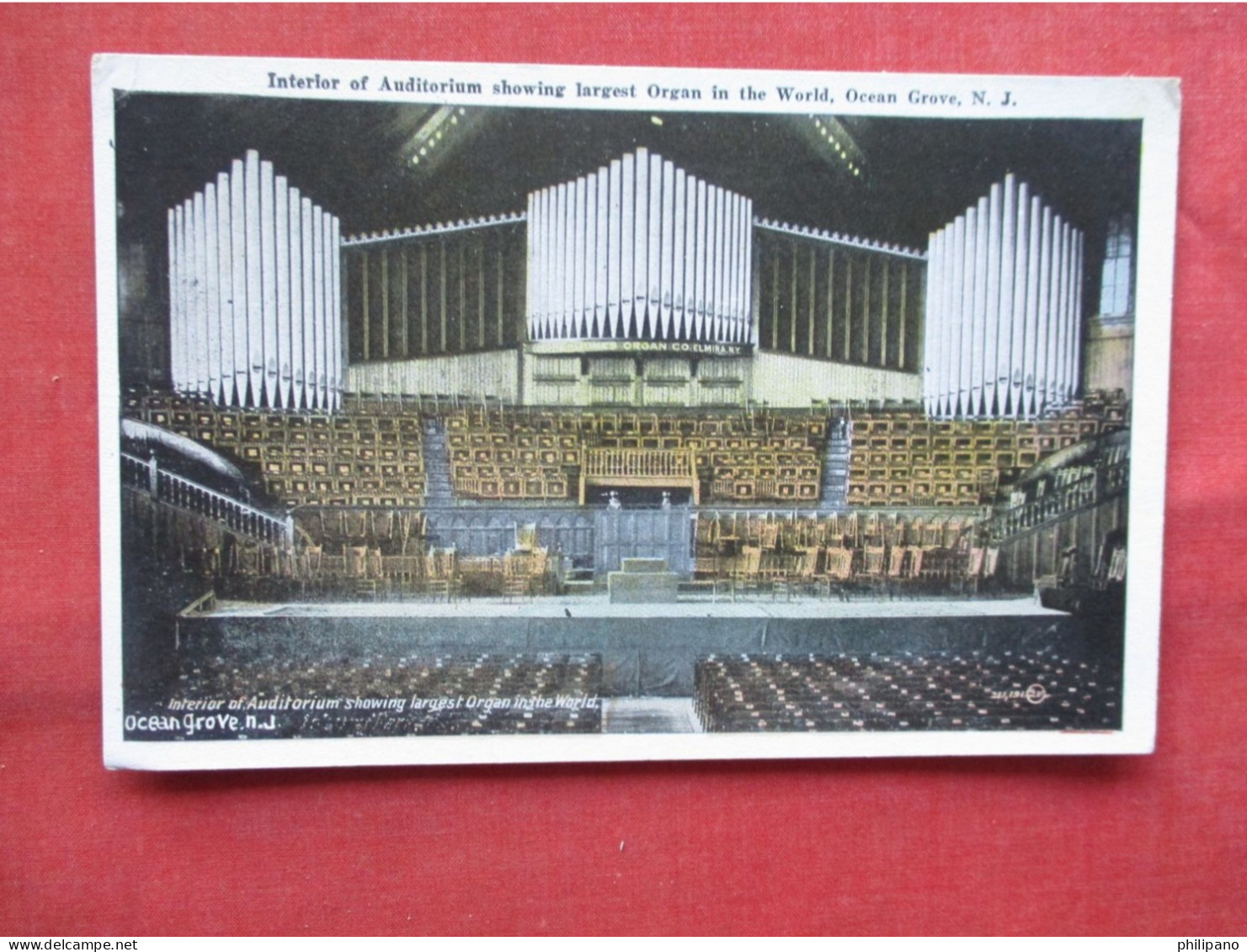 Largest Organ In The World. Ocean Grove - New Jersey      Ref 6381 - Andere & Zonder Classificatie