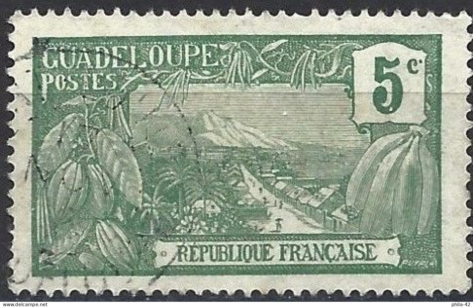 Guadeloupe 1905 - Mi 55 - YT 58 ( Houelmont Mount) - Gebraucht