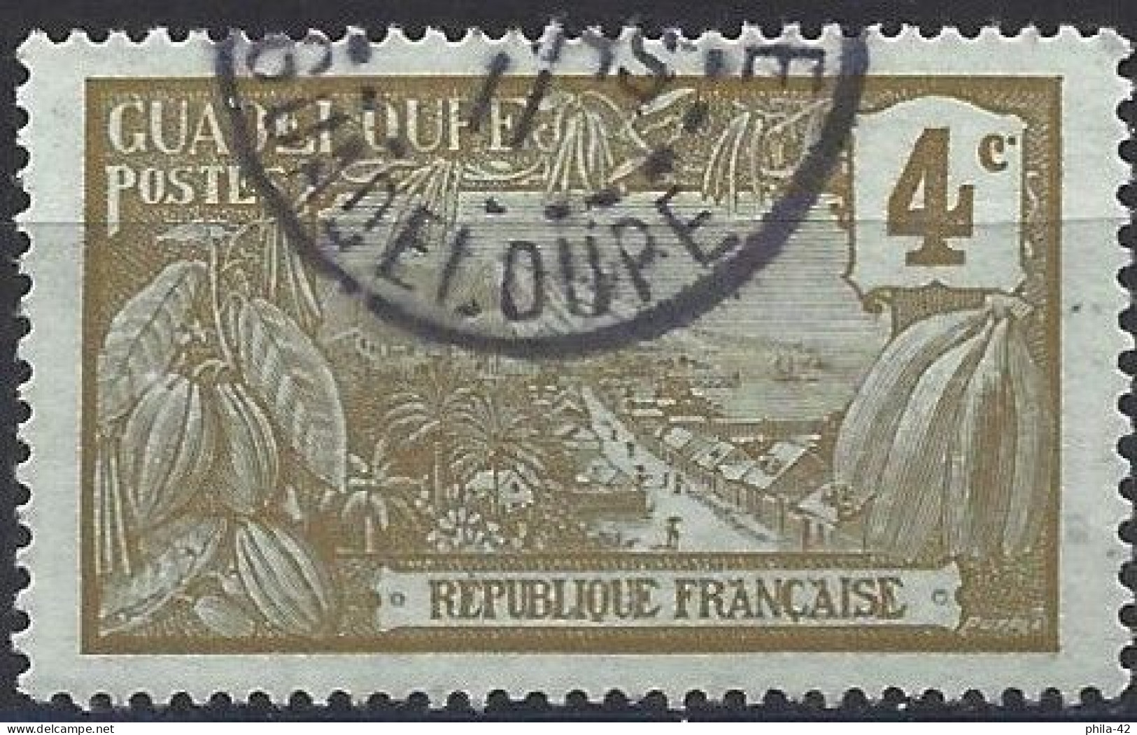 Guadeloupe 1905 - Mi 54 - YT 57 ( Houelmont Mount) - Gebraucht