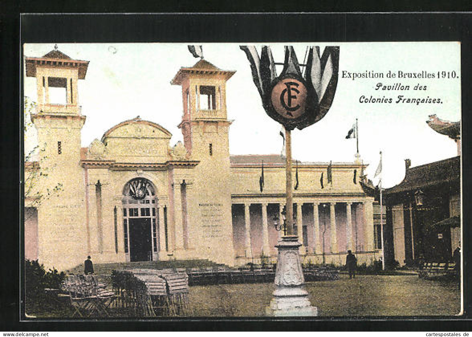 AK Bruxelles, Exposition 1910, Pavillon Des Colonies Francaises, Ausstellung  - Expositions