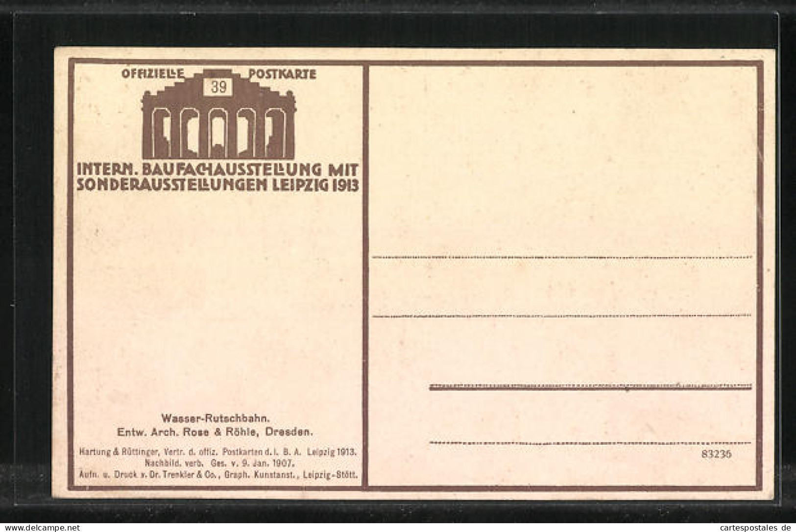 AK Leipzig, Internationale Baufachausstellung 1913, Wasserrutschbahn Neben Tanzpalast  - Expositions