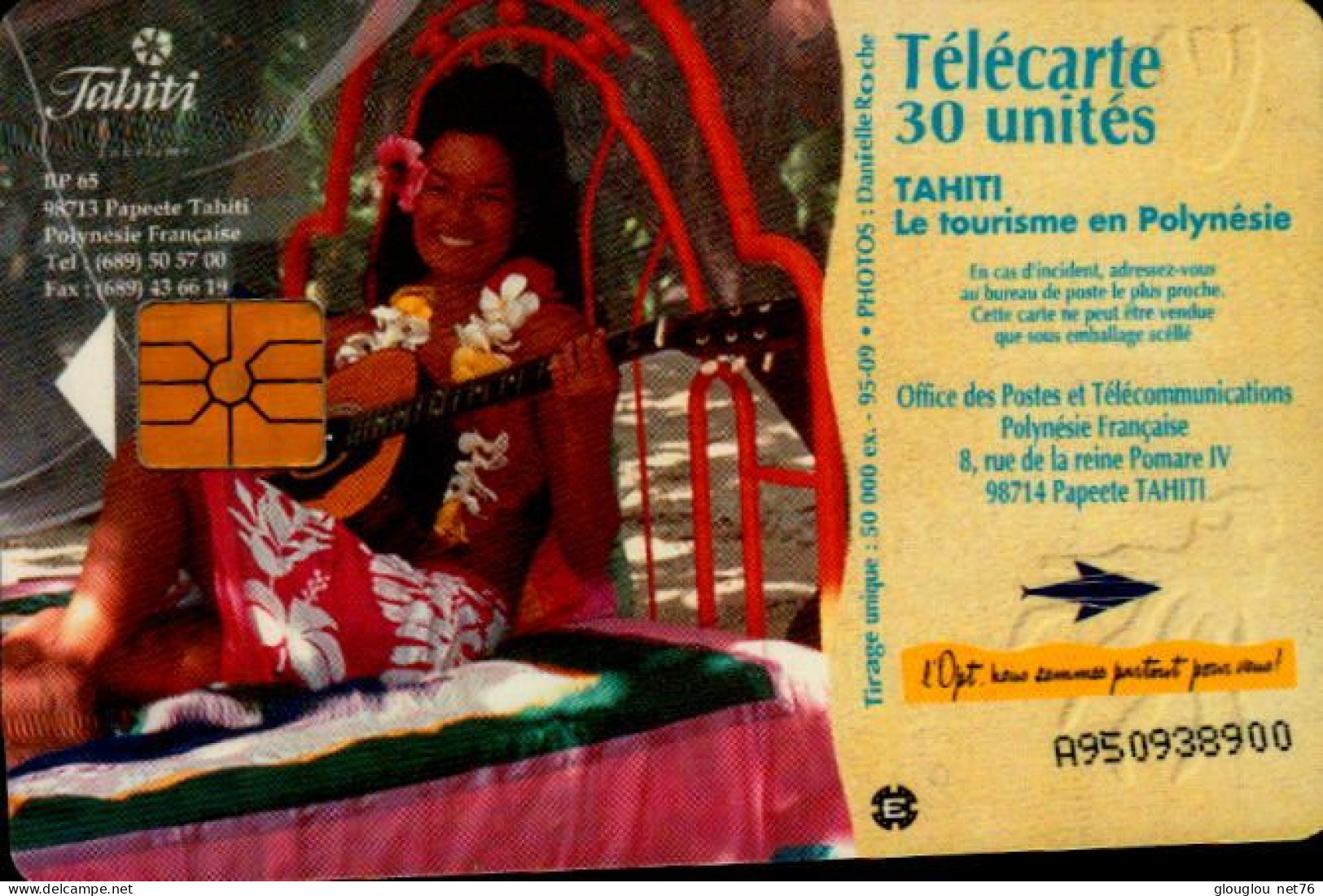 TELECARTE 30 UNITES..TAHITI.. - Frans-Polynesië