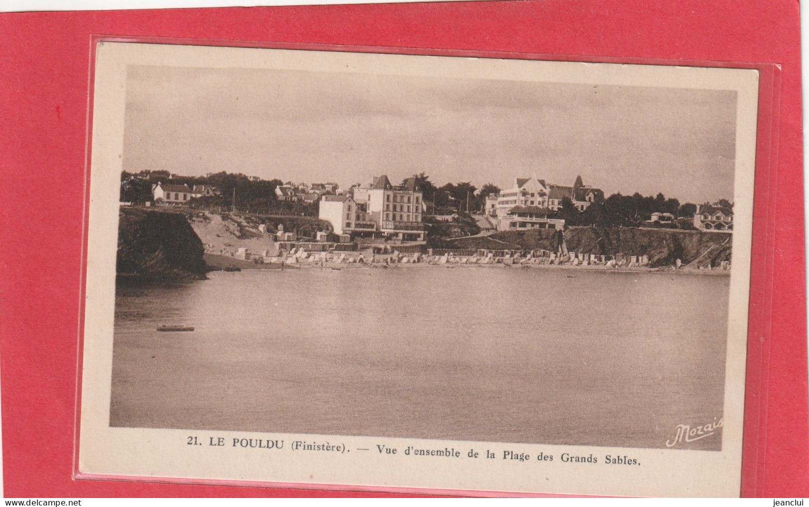 21. LE POULDU  . VUE D'ENSEMBLE DE LA PLAGE DES GRANDS SABLES .  CARTE NON ECRITE - Le Pouldu