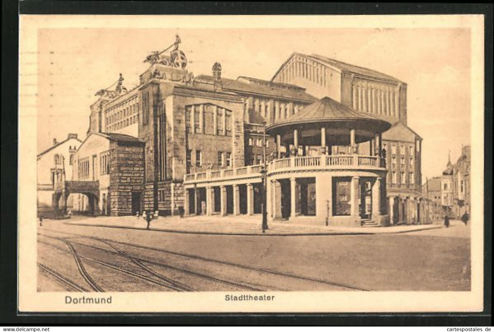 AK Dortmund, Blick Zum Stadttheater  - Theatre