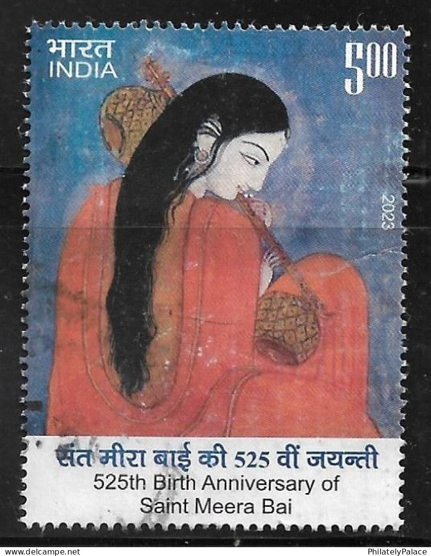 India 2023 Meera Bai,Hindu Mystic,Poet,Devotee Of Lord Krishna,God, Musical Instrument,Music, Used (**) Inde Indien - Nuevos