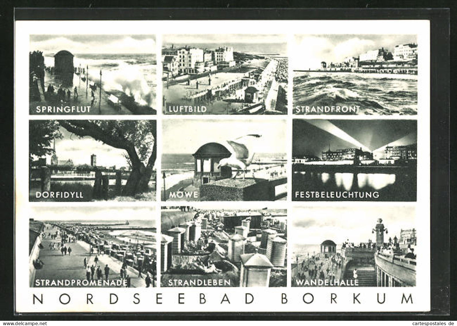 AK Borkum /Nordsee, Wandelhalle, Strandpromenade, Dorfidyll  - Borkum